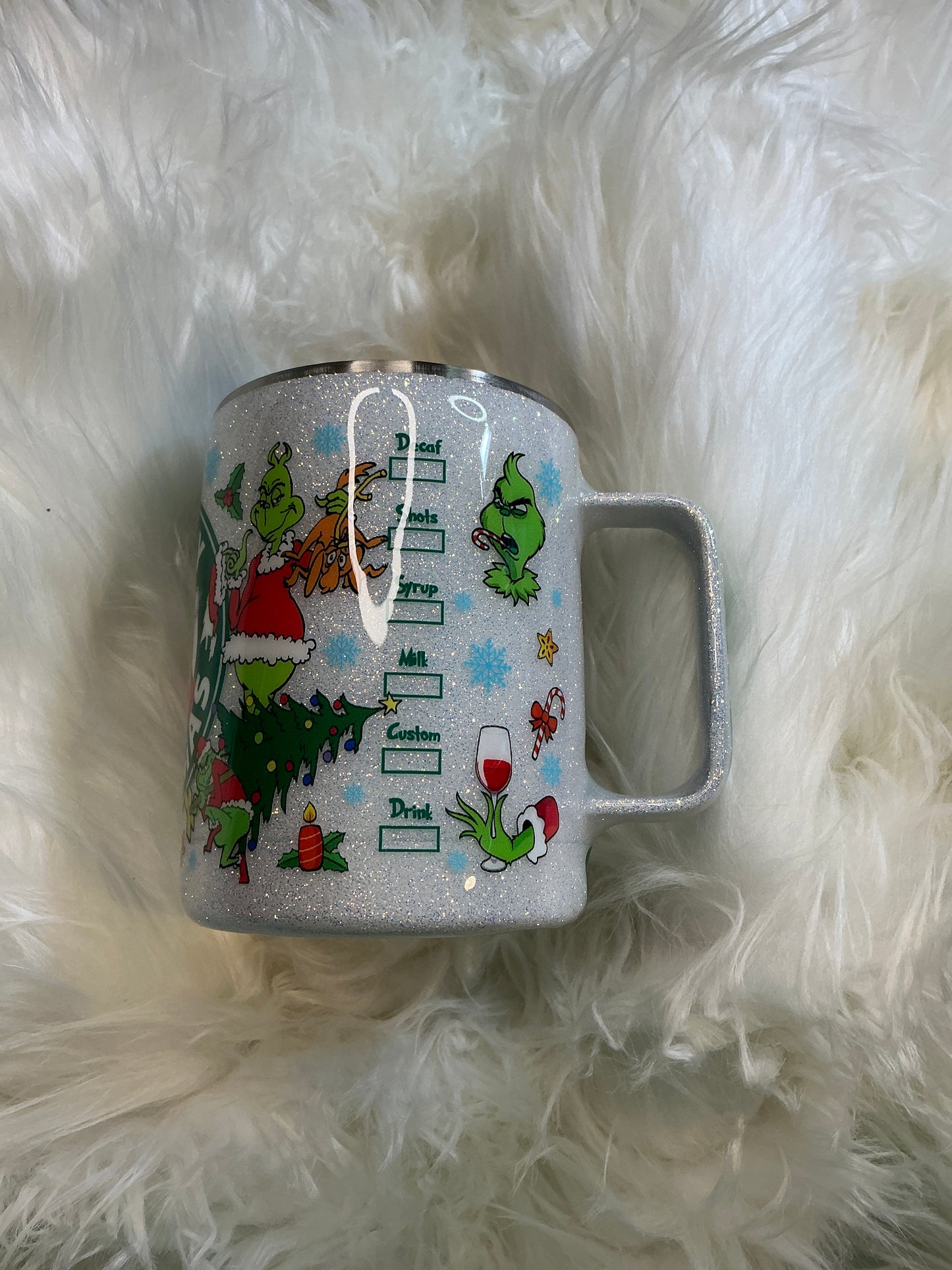 #201. 10 oz Coffee Mug - Green Guy - Venti Merry Grinchmas