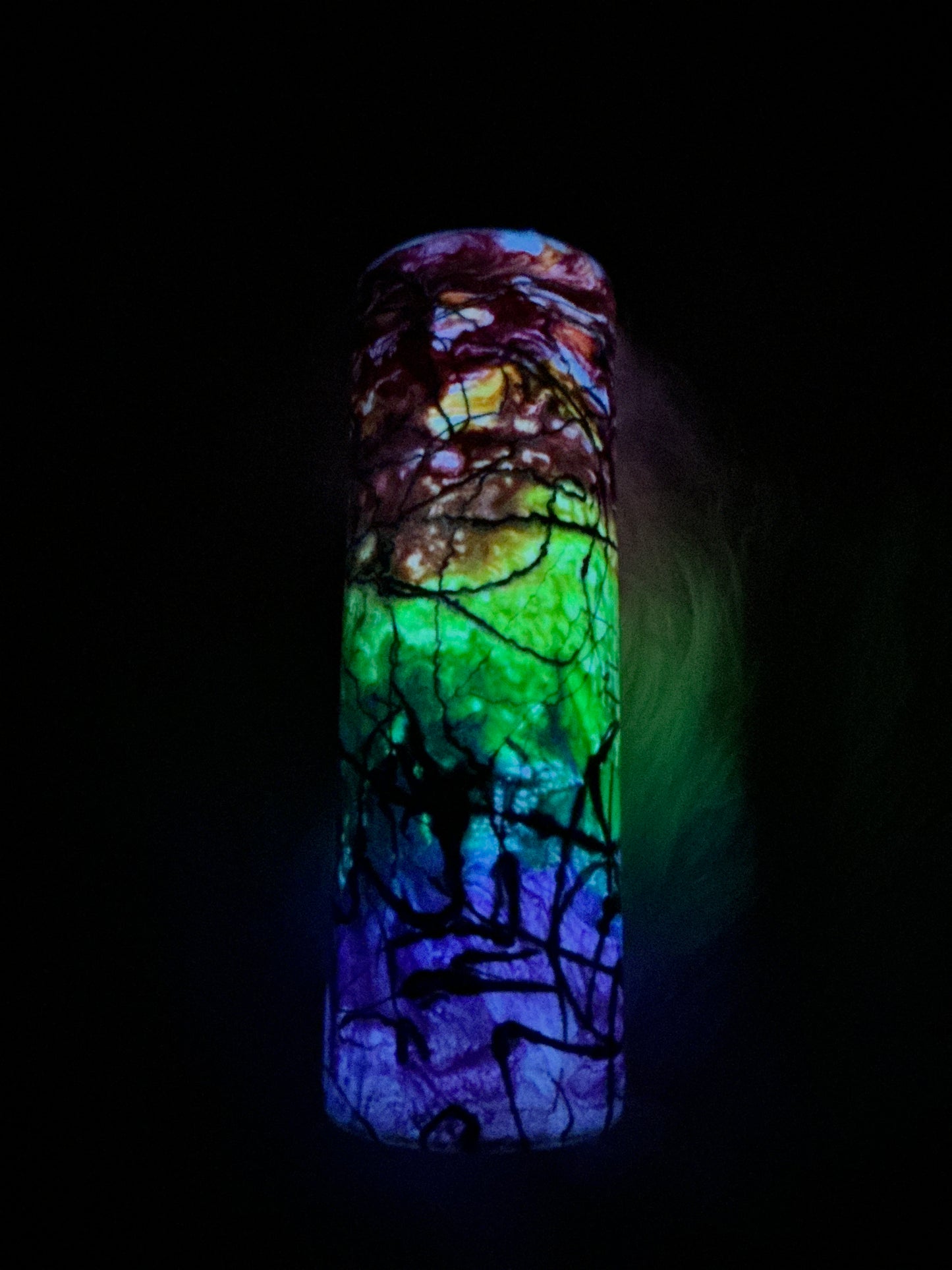 #634. 30 oz Skinny - Neon Ink Swirl - It’s Fine, I’m Fine, Everything Is Fine ,