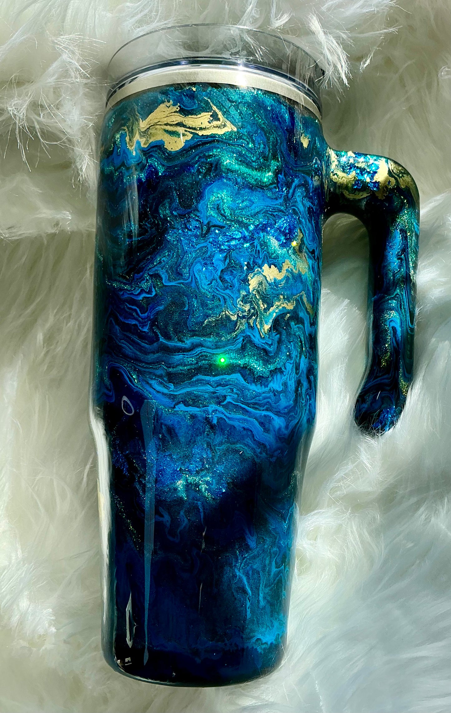 #10. 30 oz Grippy - Gorgeous Blue/Sapphire tones