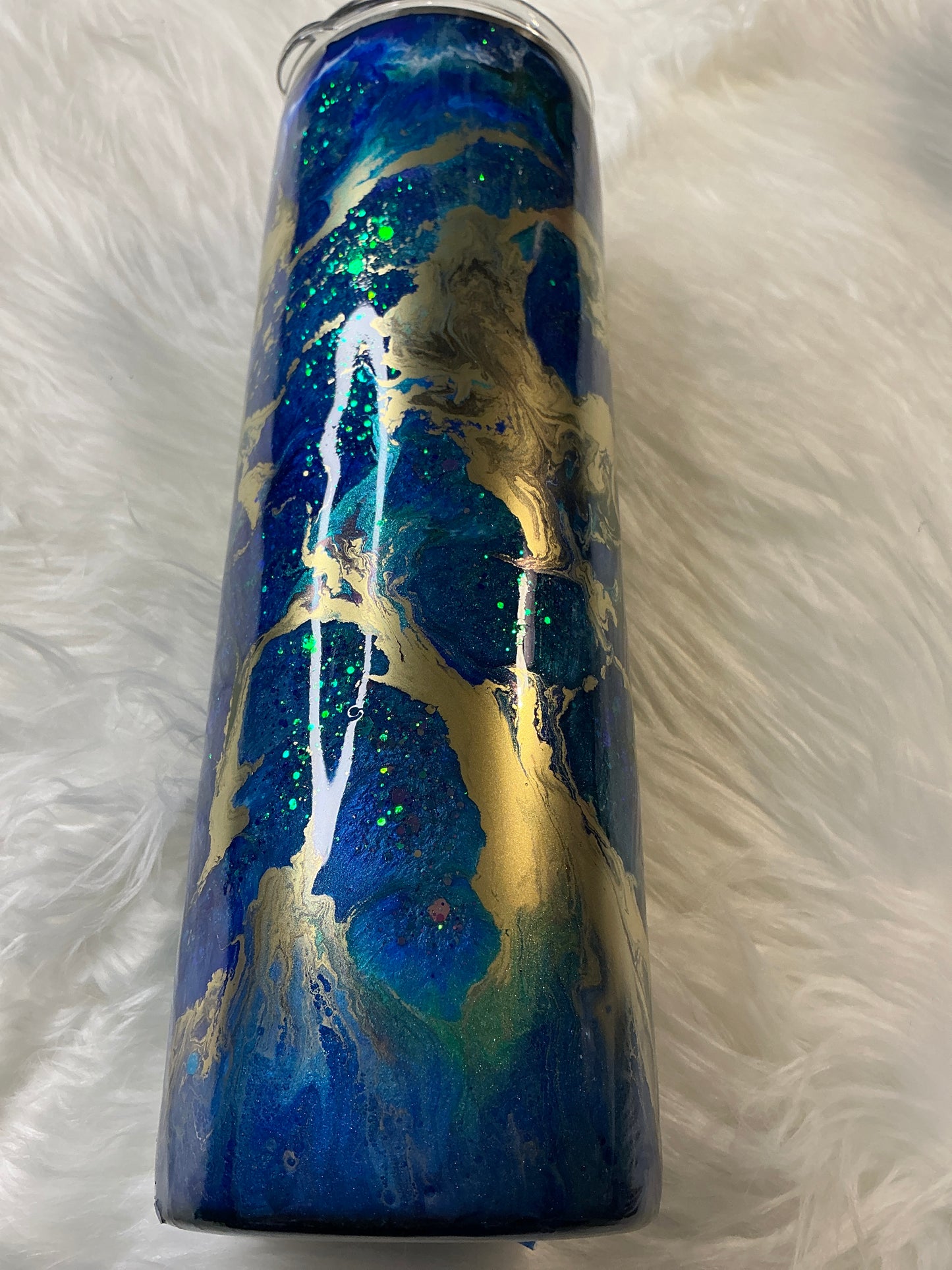 #643 30 oz Blue Sparkle