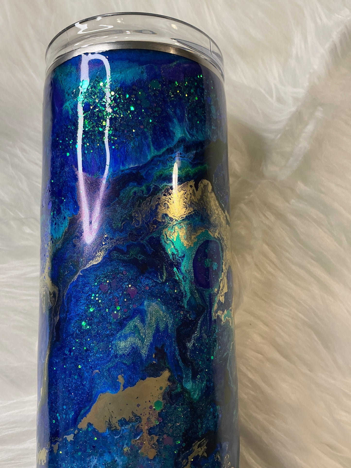 #643 30 oz Blue Sparkle