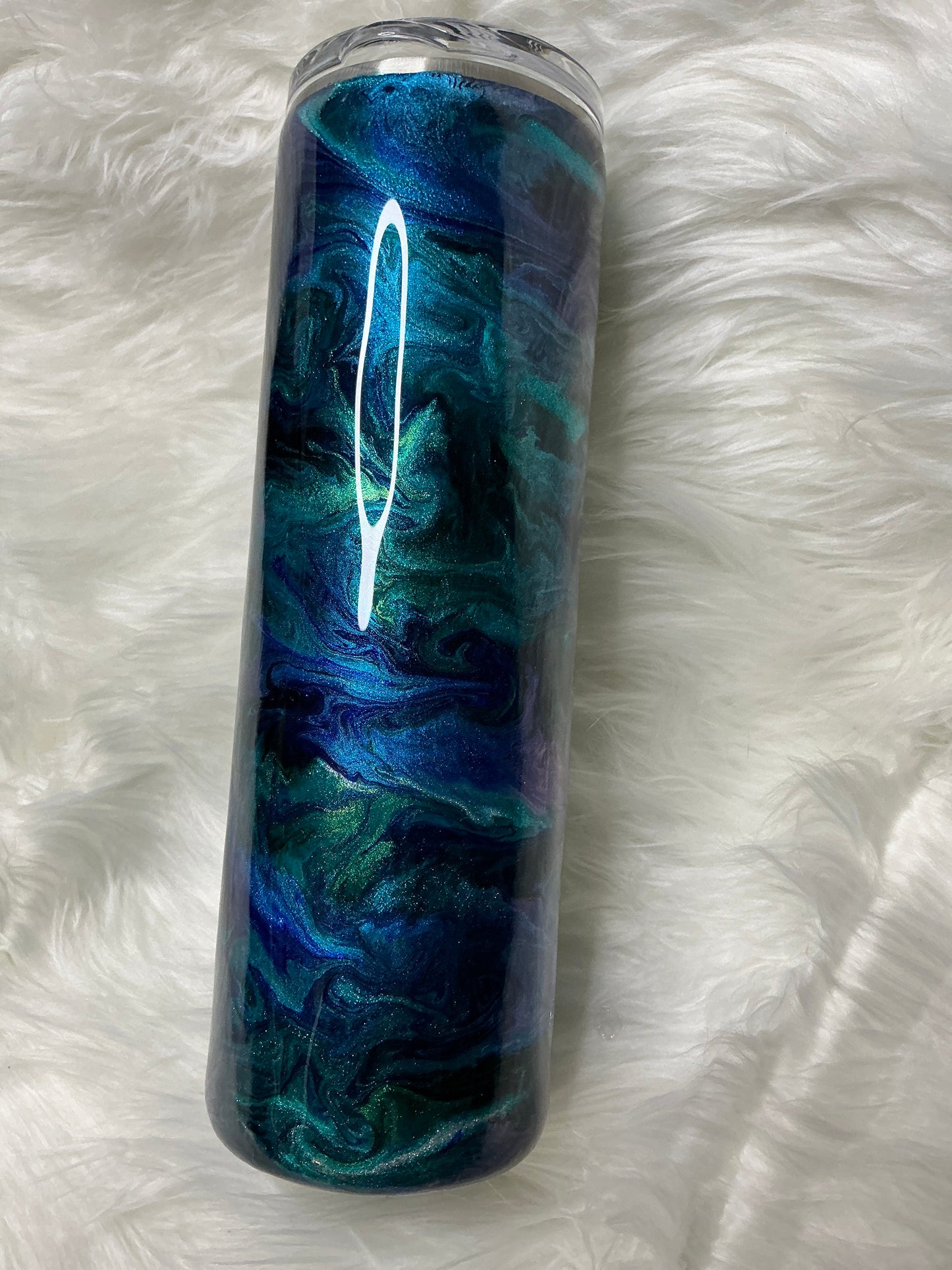 #304. 30 oz Skinny - Caribbean Swirl