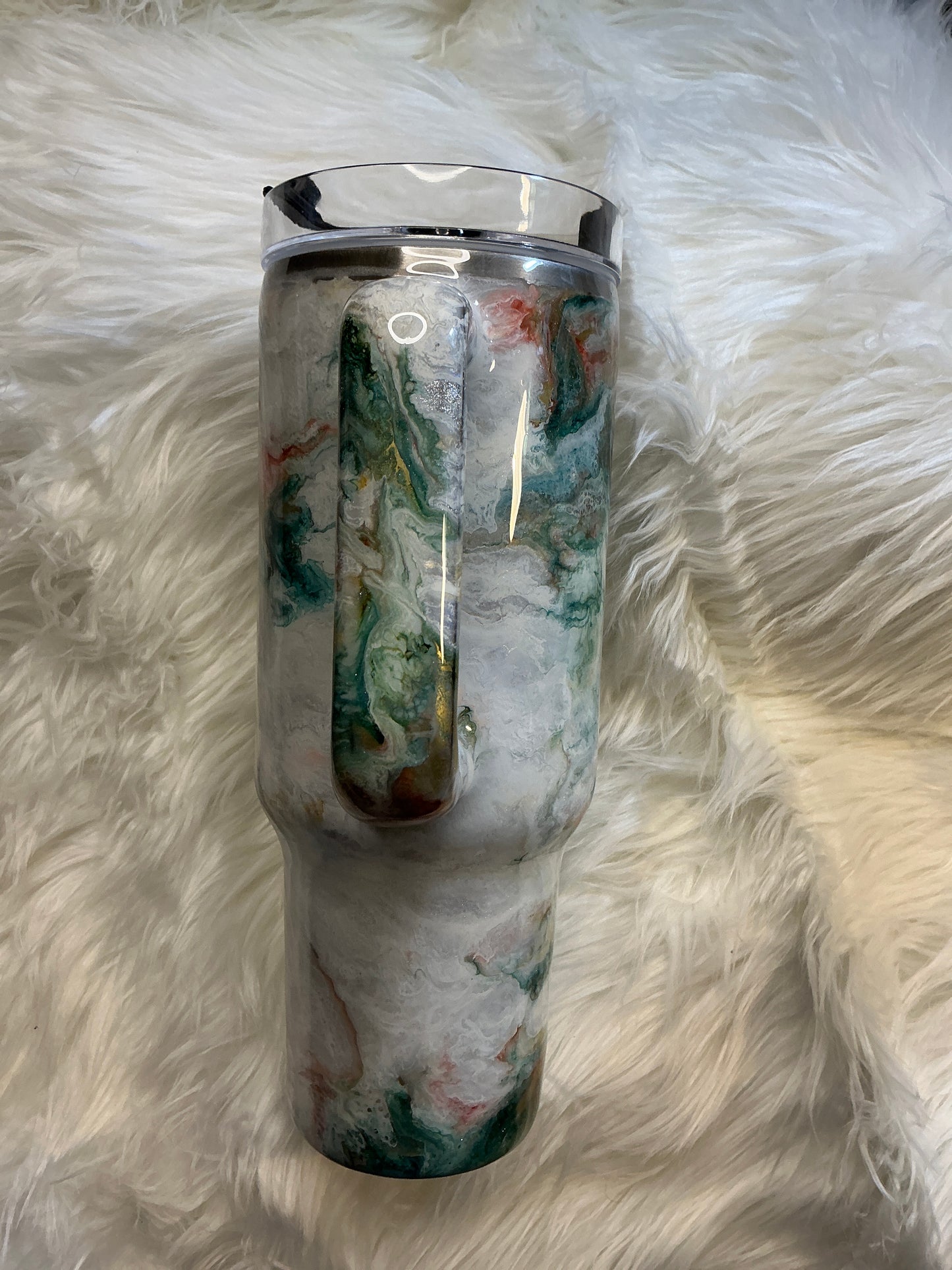 #1. 40 oz Traveler in a Western Marble Technique