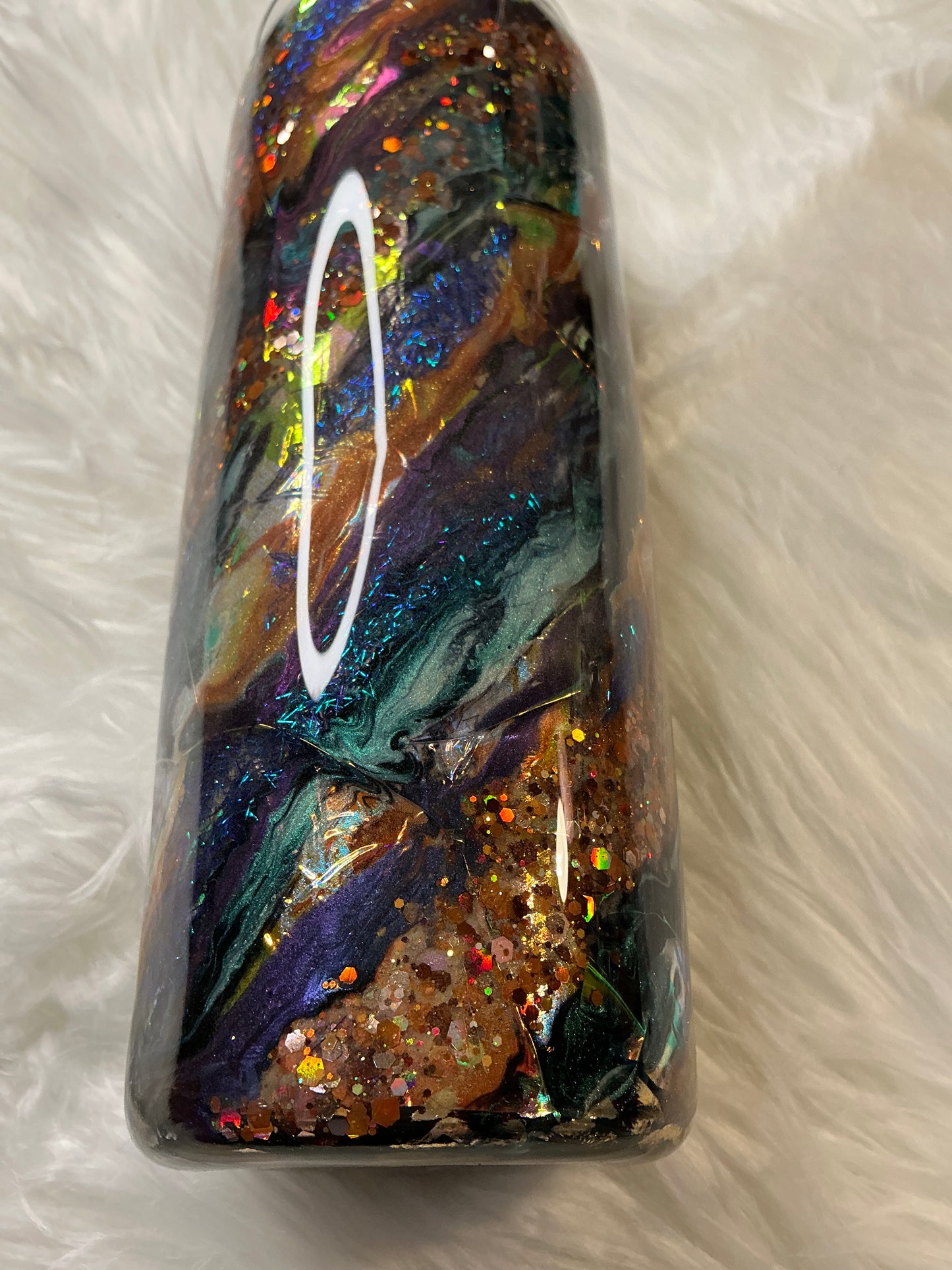 #645 20oz Skinny Cellophane Black Opal