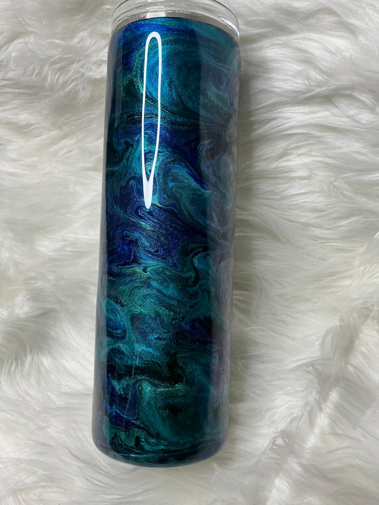 #304. 30 oz Skinny - Caribbean Swirl