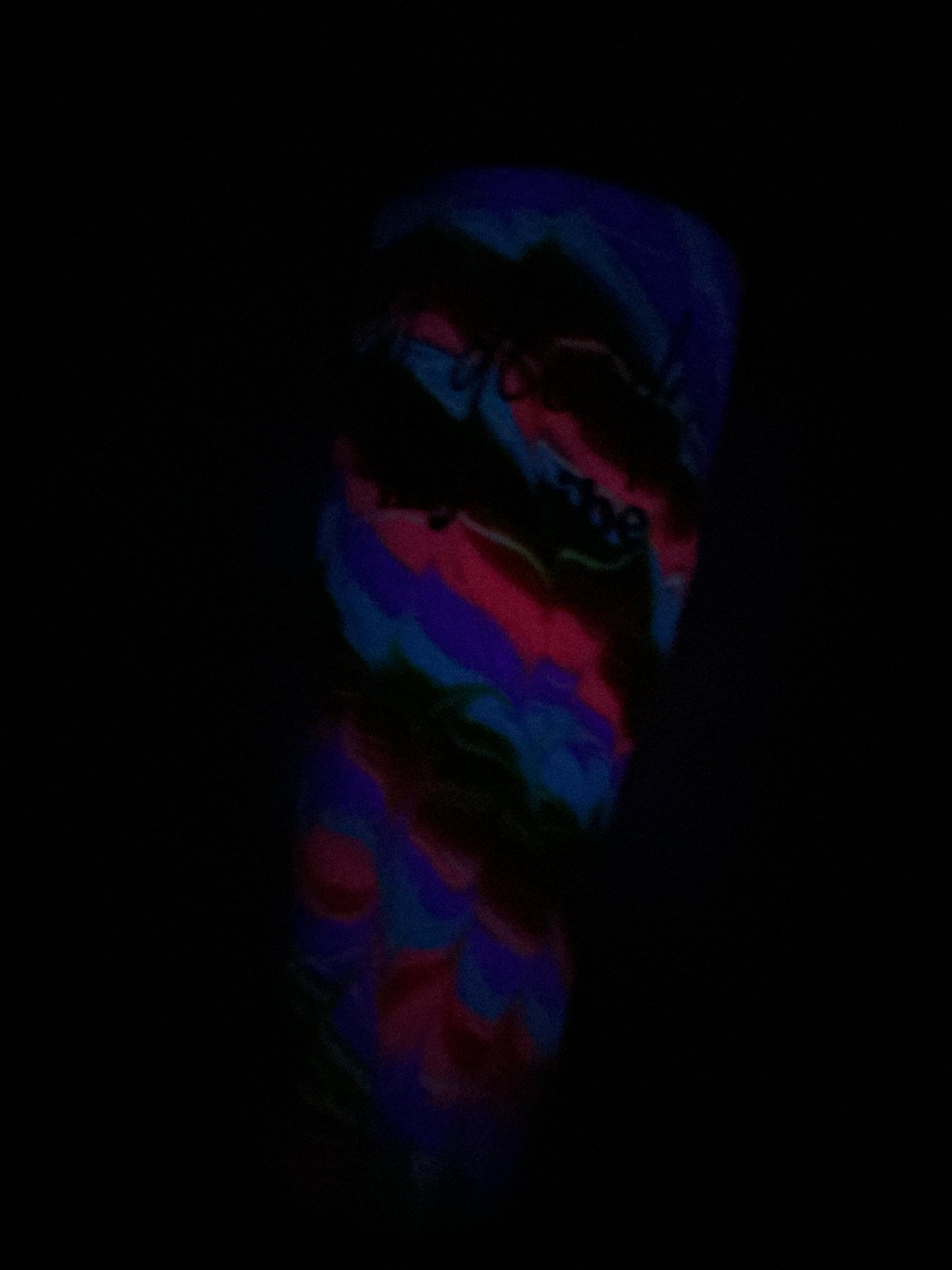 656. 40oz Modern Curve “I Decide My Vibe” - in a Neon Candy Swirl Technique with Glow!