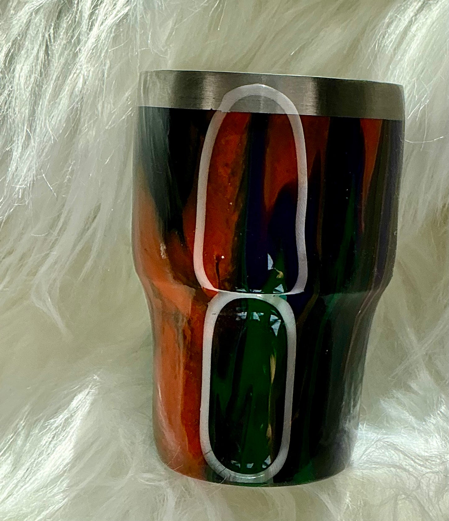 #137. 3oz Shot Glass - Halloween Theme - Orange, Purple, Black, and Green Dirty Pour