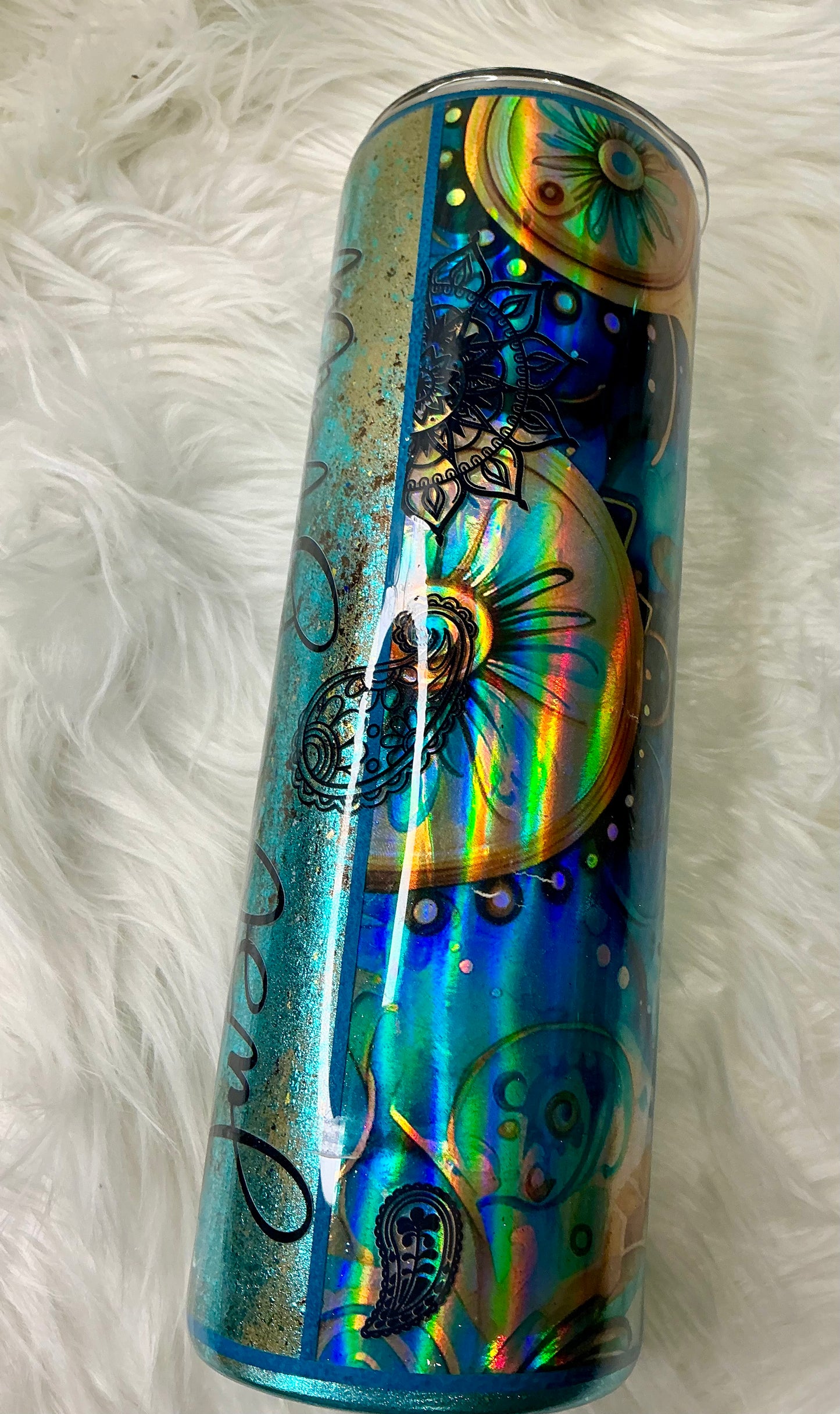 #673 30 oz Skinny - Just Breathe Multi Media