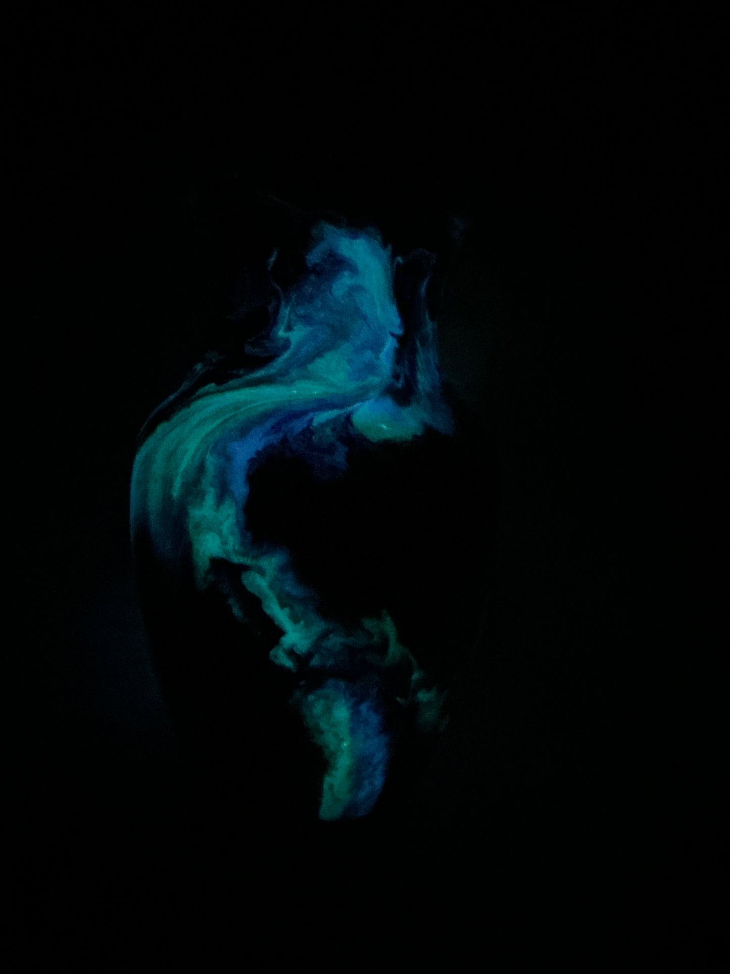 #614. 7 3/4” Vase Glows with Ocean Theme