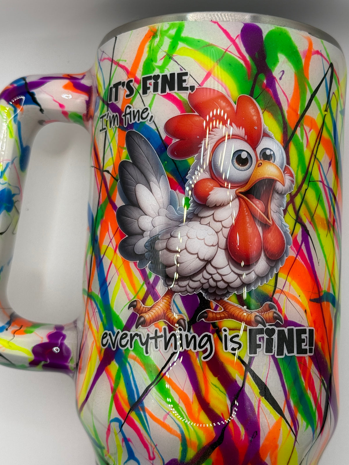 40 oz Traveler Graffiti Techique with Decal - It’s Fine, Everything’s Fine