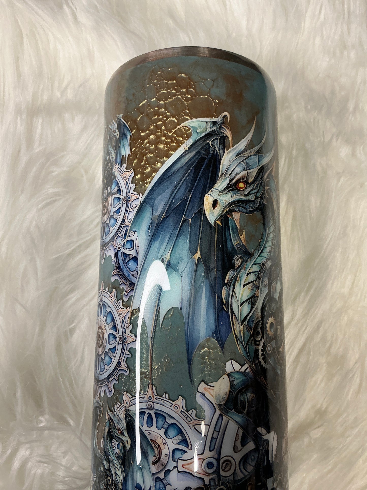 #627 30 oz Skinny - Dragon Scale with Dragon Decal