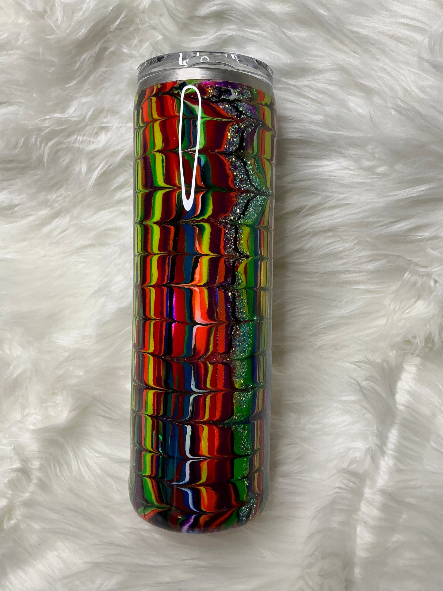#89.    30 oz Skinny - Neon Angel Wings