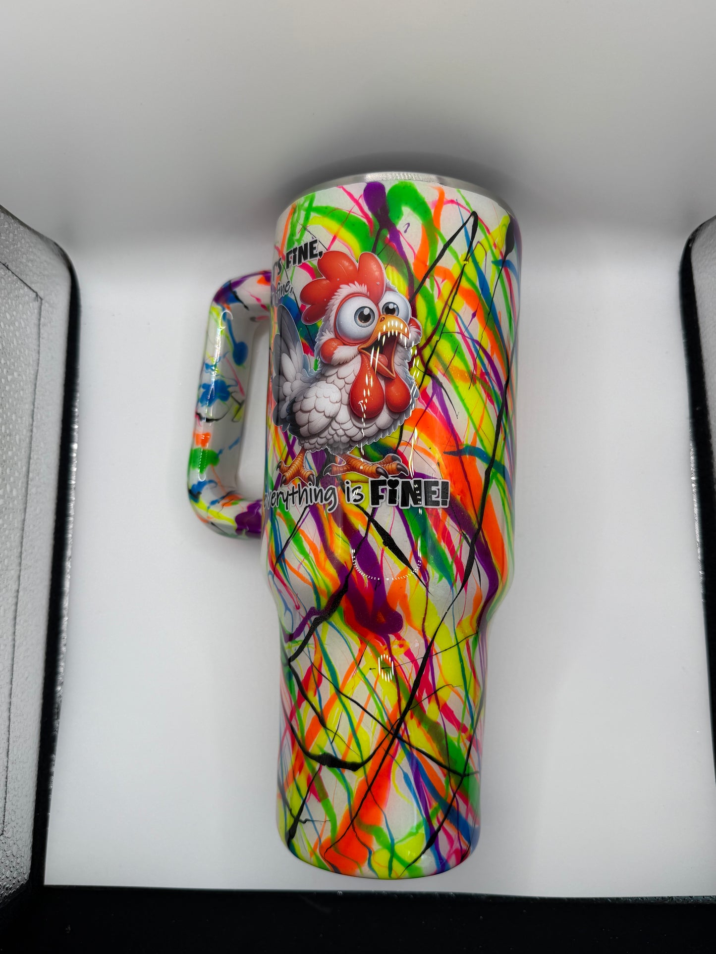 40 oz Traveler Graffiti Techique with Decal - It’s Fine, Everything’s Fine