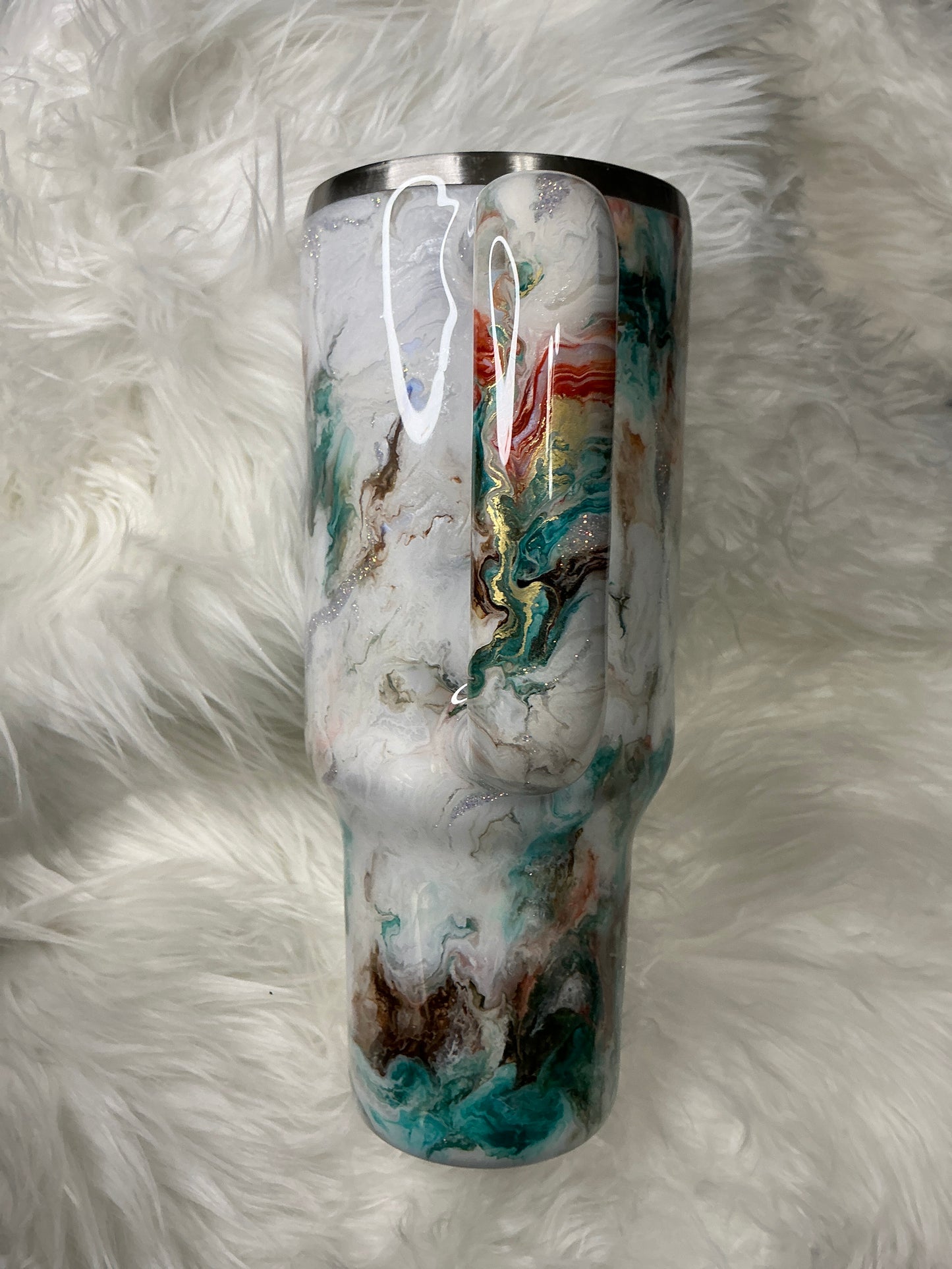 #602.     40 oz Big Betty in a Western Marble Technique