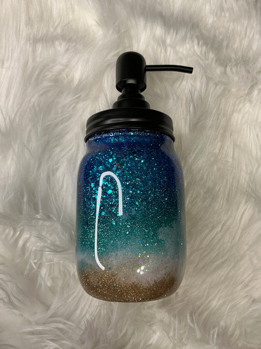 #628  12oz  Soap or Lotion Dispenser -  Beach Theme