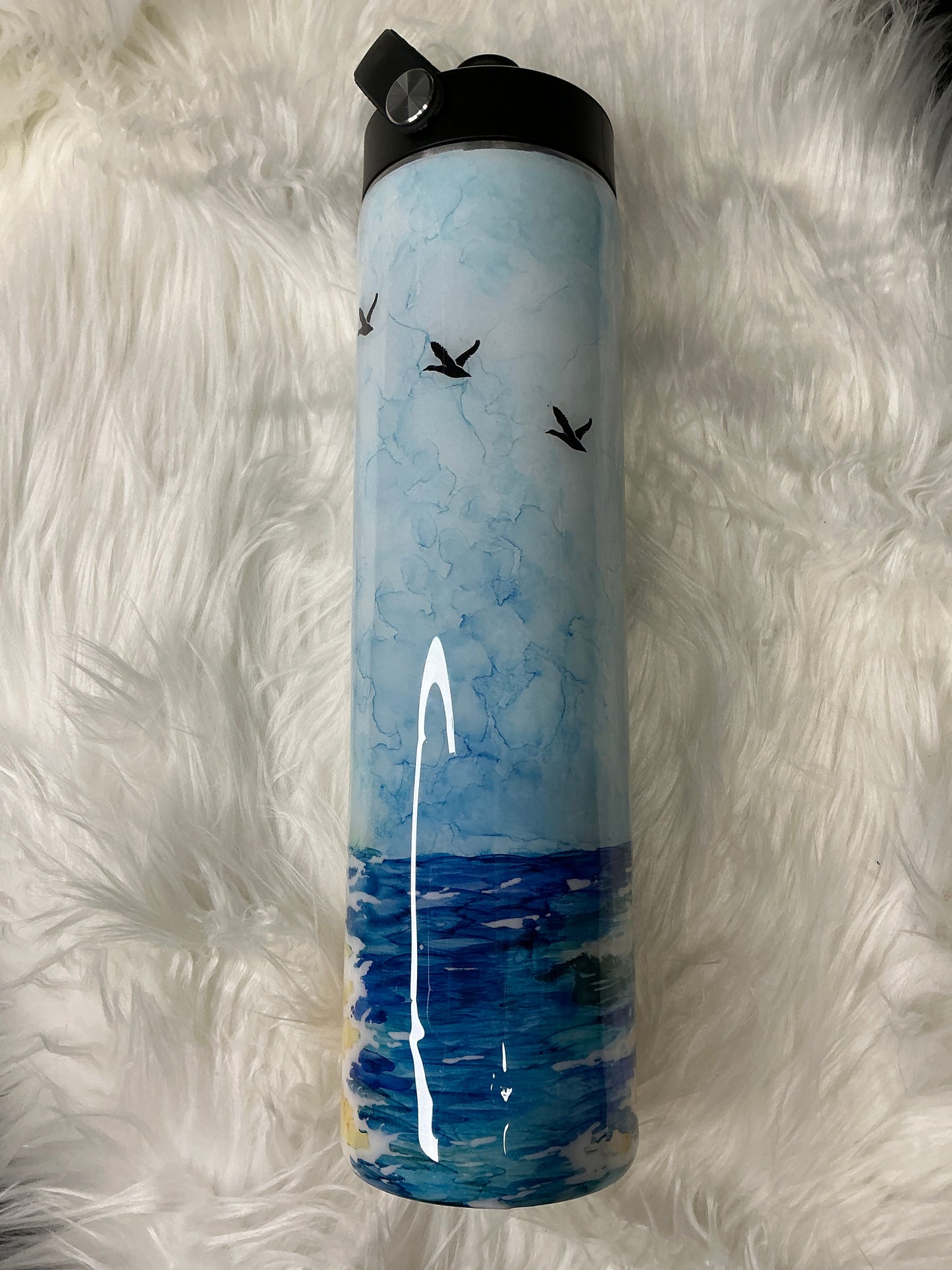 #629. 32 oz Plump in a Lighthouse Theme