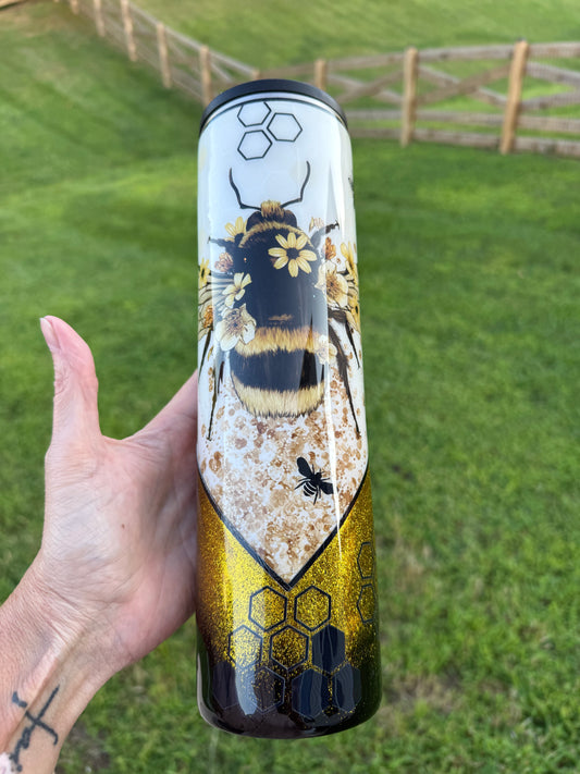 32 oz Tipsy BE Fierce (Bee theme) Vinyl Multimedia