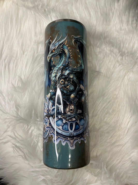 #627 30 oz Skinny - Dragon Scale with Dragon Decal