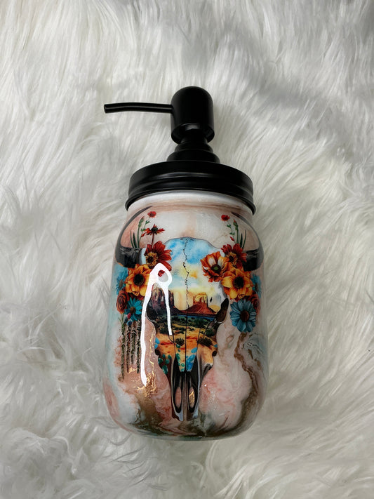 #621.   12 oz Soap or Lotion Dispenser - Western Tones
