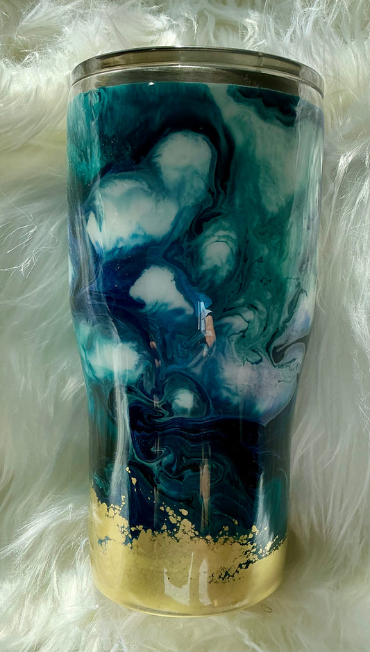 20 oz Modern Curve - Ocean and Cloud Swirl