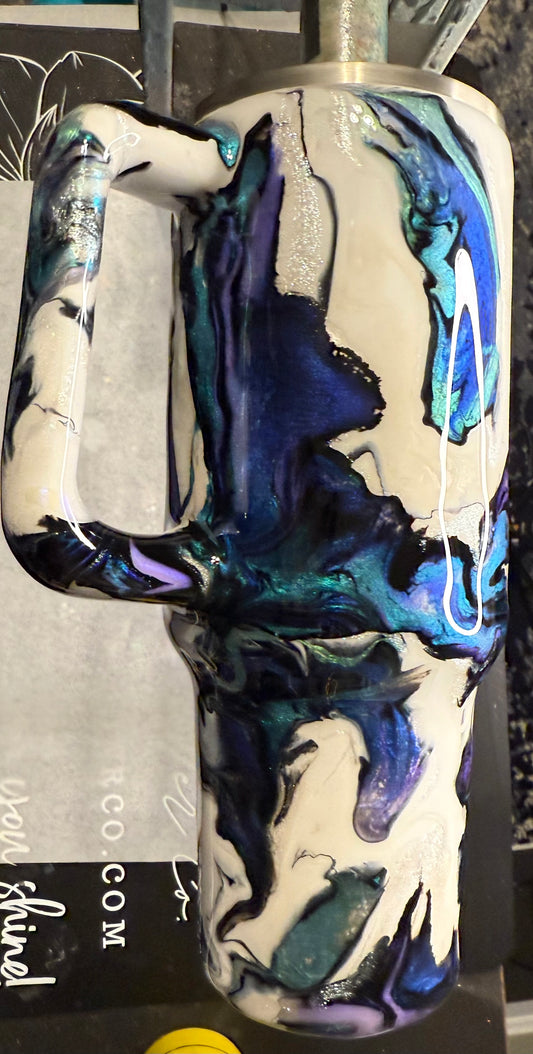#717. 40 oz Traveler Shovonn Opal with GLOW