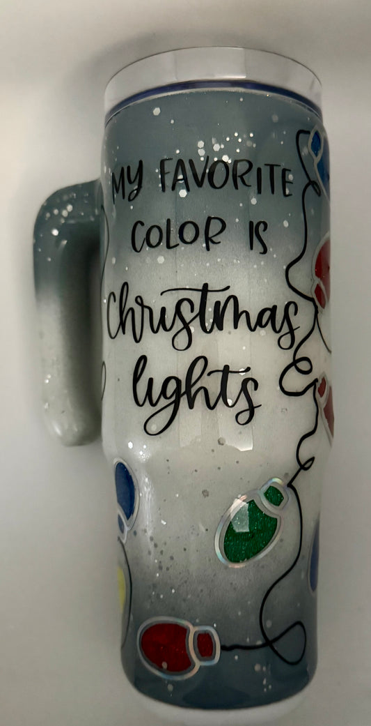 30 oz Grippy - Christmas Lights - Light Up Cup