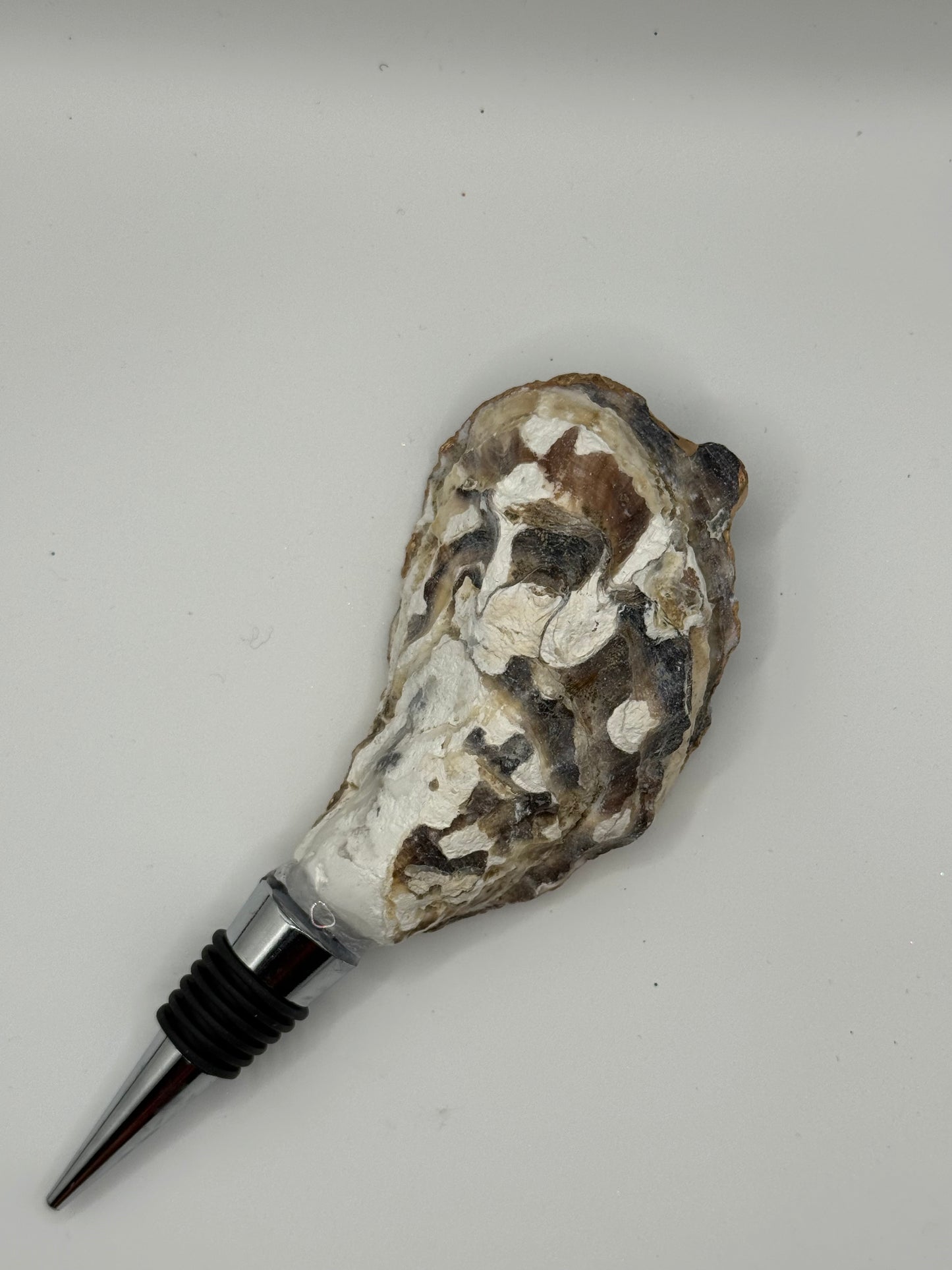 Wine Stopper - Oyster Shell w/ Blue & Green Ocean Theme