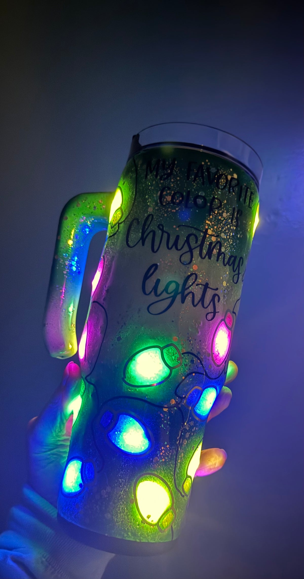 30 oz Grippy - Christmas Lights are my favorite color - Light Up Cup