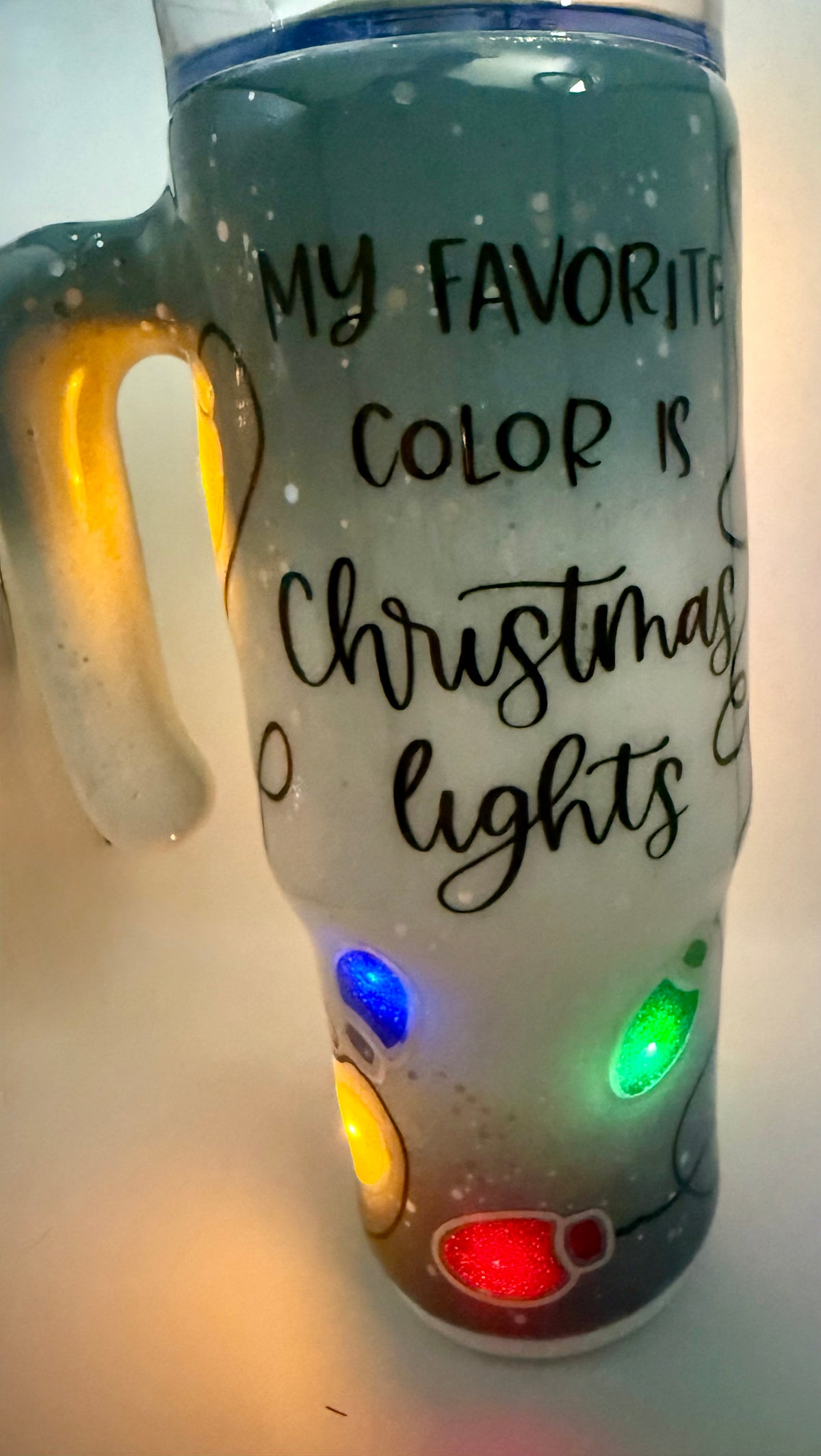 30 oz Grippy - Christmas Lights - Light Up Cup