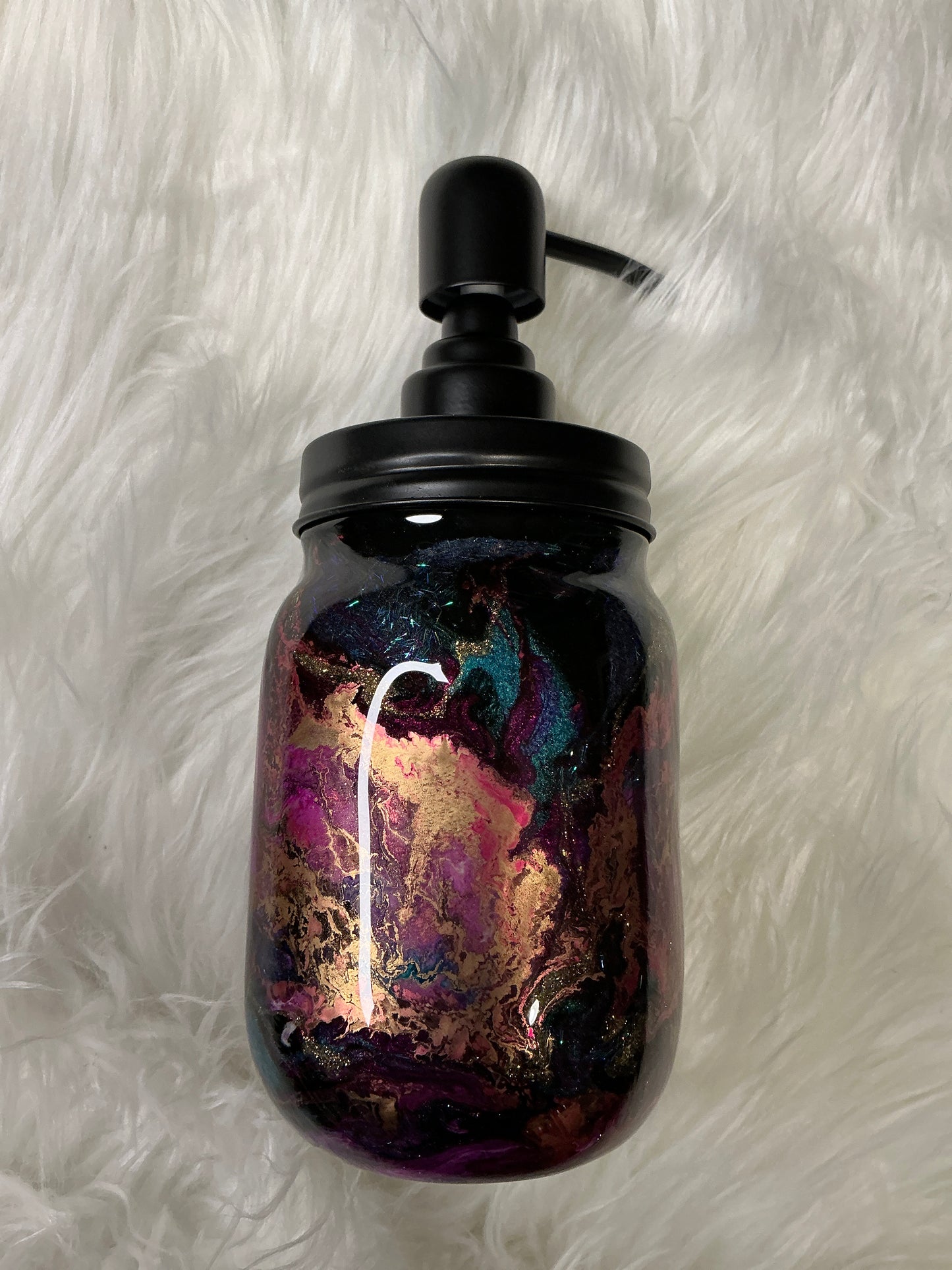 #619.   12 oz Soap or Lotion Dispenser - Jewel Tone