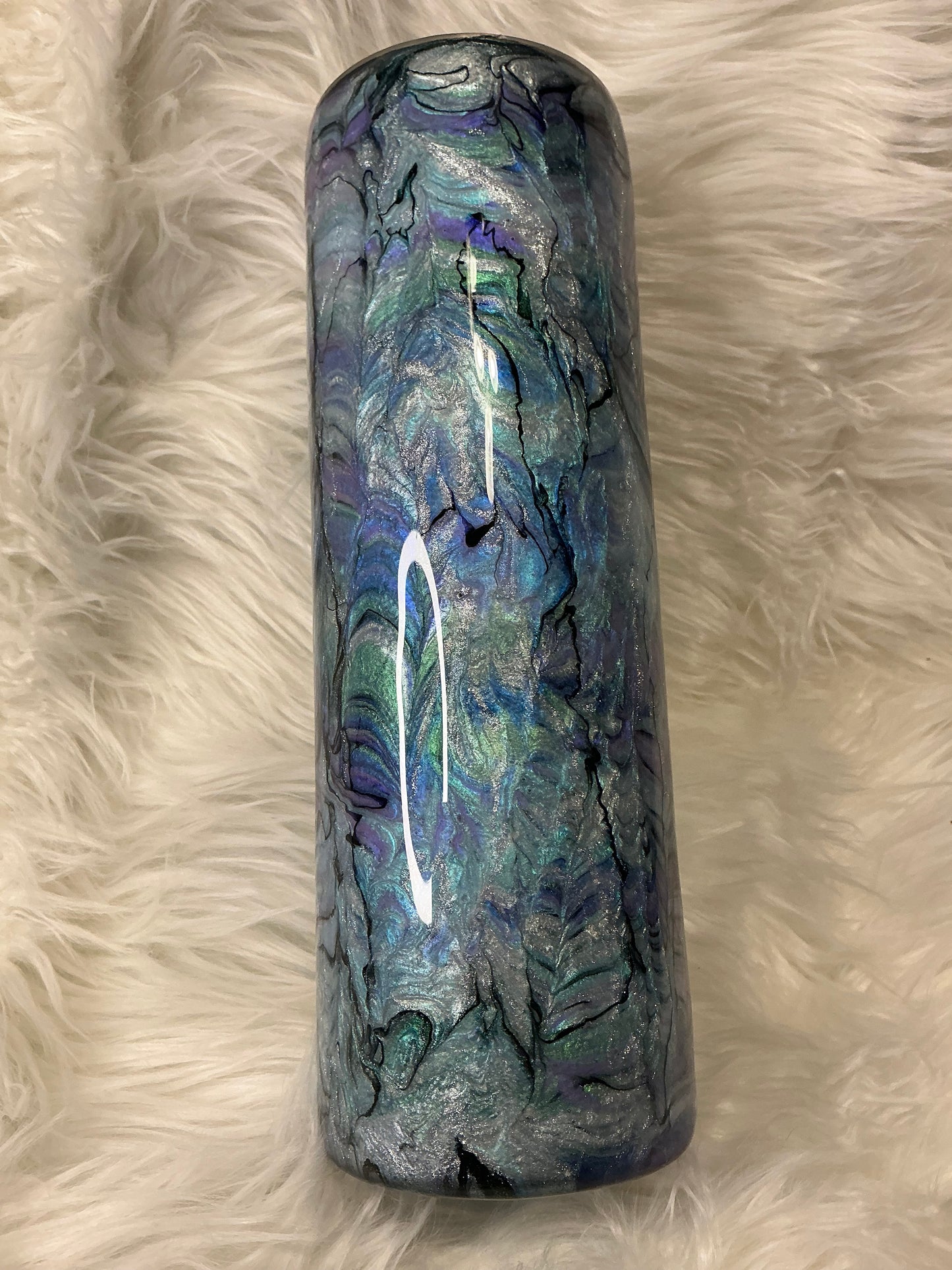 682. 30 oz Skinny with Abalone Micas