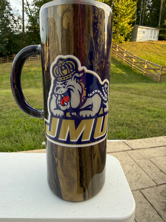 JMU Dukes Dirty Pour with a Dukes Decal - 24 oz