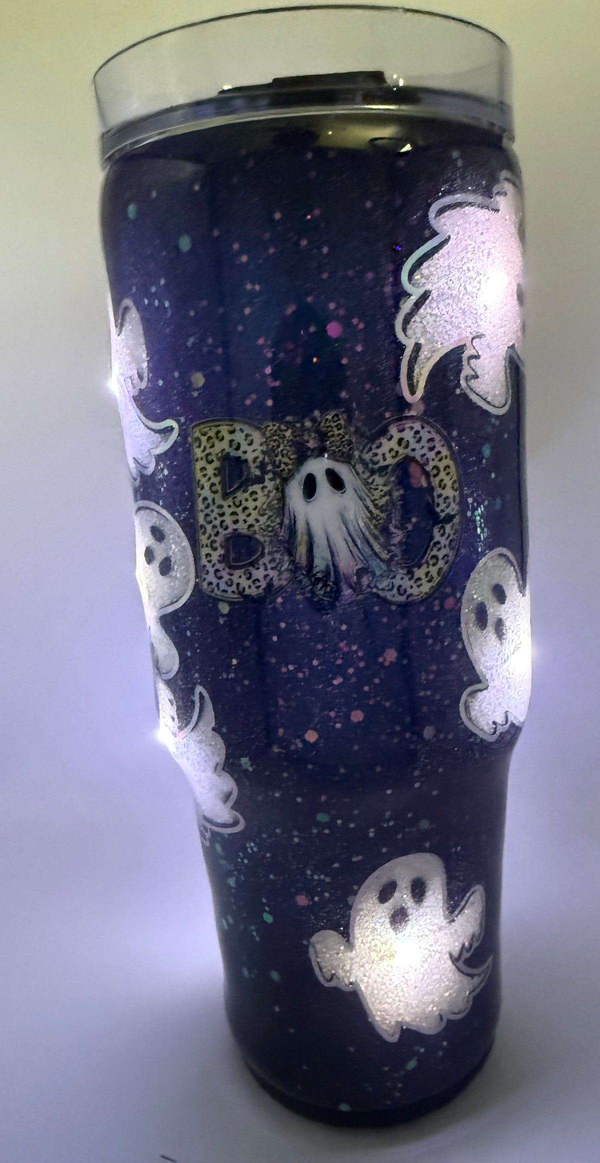 30 oz Grippy - Spooky Vibes with BOO decal - Light Up Cup