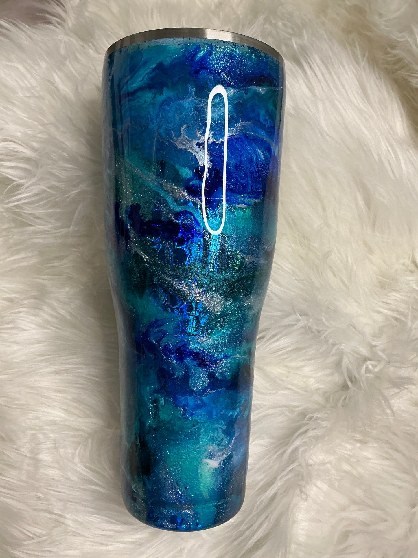 #613. 40oz Modern Curve GLOW Ocean Theme