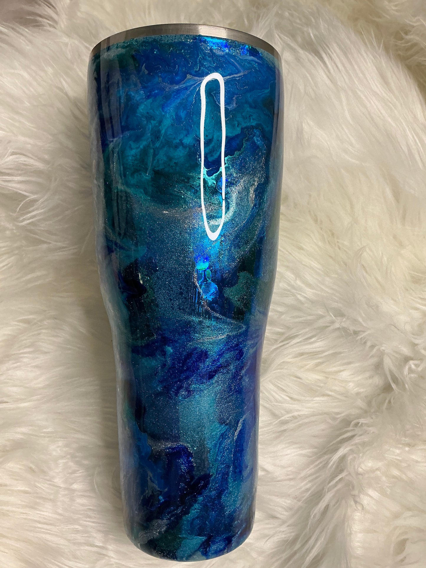 #613. 40oz Modern Curve GLOW Ocean Theme