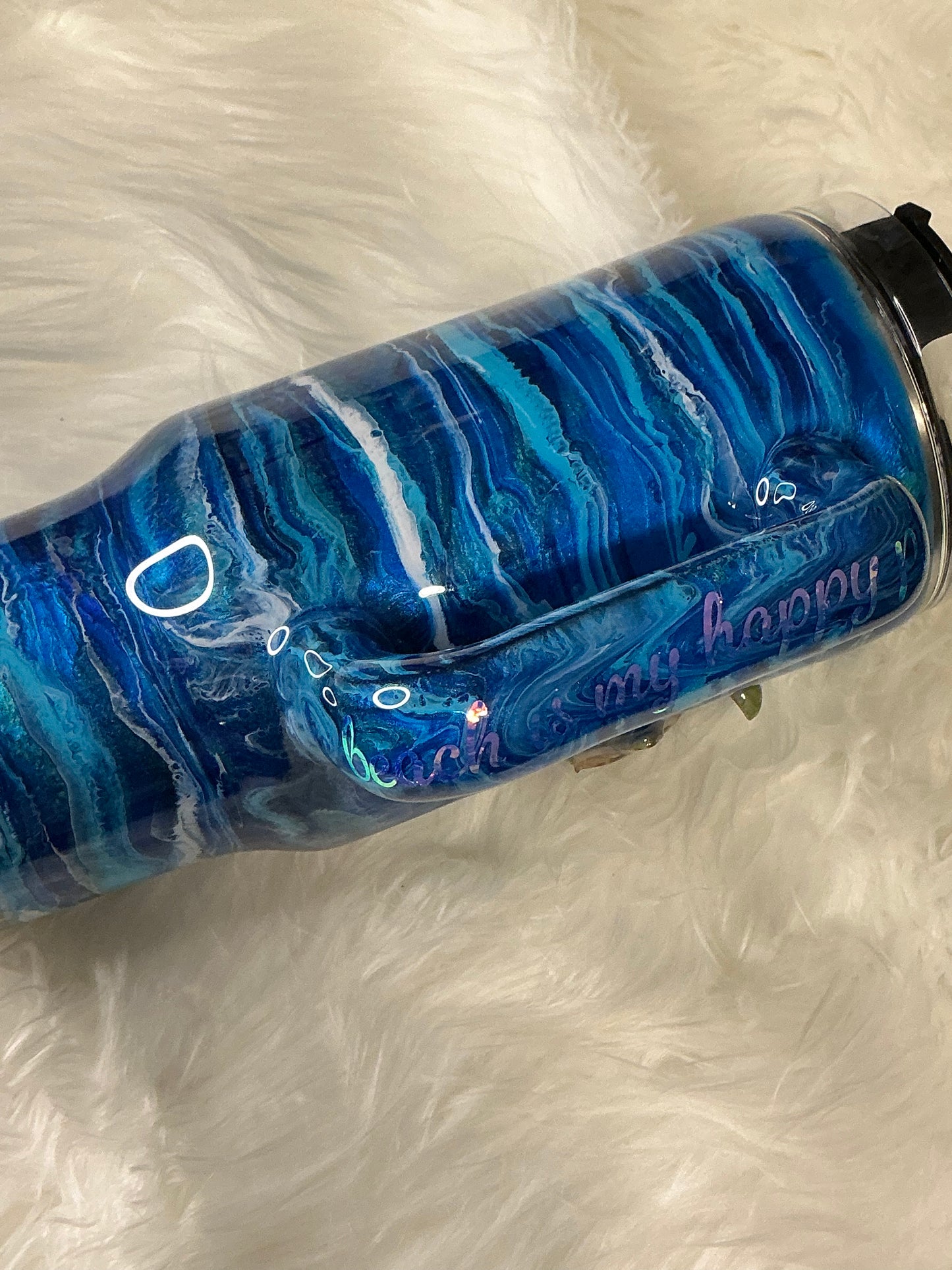 #654.   40 oz Traveler  Sea Turtles in 3-D